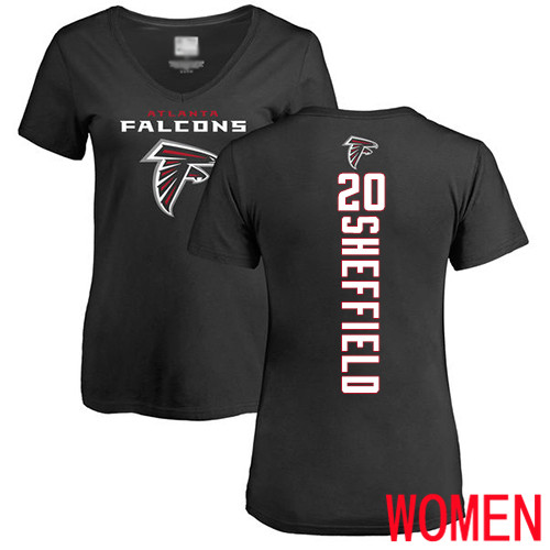 Atlanta Falcons Black Women Kendall Sheffield Backer NFL Football #20 T Shirt->nfl t-shirts->Sports Accessory